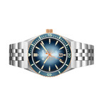 Le Jour Delmare Swiss Dive Watch with Fume Blue Dial and Rose Gold Accents #LJ-DM-008 side