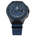 Traser P69 Black Stealth Dive Watch with Blue Dial and Tritium #109856