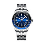 Phoibos Voyager GMT Automatic Watch with Blue Dial #PY043B