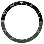 Black and Green (Sprite) 24 hour GMT Ceramic Luminous Bezel Insert for SKX007 #C46