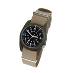 Bertucci A-2RA Retroform with USA Movement and Khaki Rubber One-Piece Strap #11603 tilt