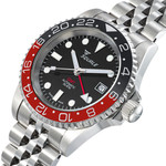 Scratch and Dent - Squale 300 meter Swiss Automatic GMT watch with Luminous Ceramic Bezel, AR Sapphire Crystal #SND998