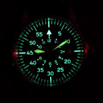 Messerschmitt 38.5mm Black and Orange Type-B Aviator Watch #ME-385OPL lume