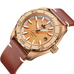 Phoibos Proteus Bronze 300M Dive Watch with Salmon Dial #PY046E tilt