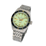 Islander Port Jefferson Skin Diver Automatic Watch with Caribbean Green Dial #ISL-177 tilt