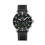 Damasko 42mm Chronograph with Stopwatch and 12-hour Totalizer with Green Accents #DC86/2-Gn