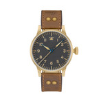 Laco Memmingen Bronze Type A Dial Swiss Mechanical Pilot Watch with Sapphire Crystal #862151