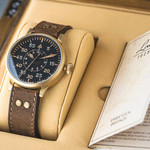 Laco Leipzig Bronze Type B Dial Swiss Mechanical Pilot Watch with Sapphire Crystal #862152 box