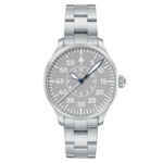 Laco Aachen Gray 39 Type B Dial Automatic Pilot Watch with Sapphire Crystal #862162.MB zoom