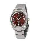 Islander Manhasset 36mm Automatic Watch with Sunburst Maroon Dial #ISL-216