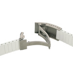 Islander 22mm White FKM Rubber Strap with Curved Ends for SKX007 Cases #BRAC-77 clasp