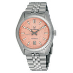 Islander Upper Brookville Hi-Beat Automatic Dress watch with Coral Linen Dial #ISL-184 zoom