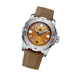 Phoibos Great Wall Limited Edition Automatic Dive Watch with Orange Dial #PY045D tilt