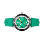 Zodiac Super Sea Wolf Automatic Sea Foam Green Watch with Rubber Strap #ZO9305 side