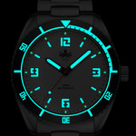 PHOIBOS Reef Master Dive Watch with Fossil Gray Dial #PY047D lume