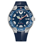 Citizen Eco-Drive Promaster Dive Watch "Orca" with Blue Dial and Rubber Strap #BN0231-01L zoom