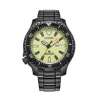 Citizen Automatic Promaster Dive Watch with Fully Lumed Dial and PVD Case and Bracelet #NY0155-58X
