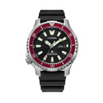 Citizen Automatic Promaster Dive Watch with Black Dial and Rubber Strap #NY0156-04E