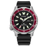Citizen Automatic Promaster Dive Watch with Black Dial and Rubber Strap #NY0156-04E zoom
