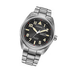 Citizen Eco-Drive Garrison Titanium Watch with Black Dial and Titanium Bracelet #BM8560-53E tilt