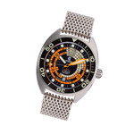 Ocean Crawler Core Diver V4 with Black and Orange Decompression Dial #OC-DCT-BLK tilt