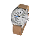 Islander Aviator Automatic Watch with White B-Dial and and Sapphire Crystal #ISL-224 tilt