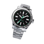 Henry Archer Akva Automatic Dive Watch with Infinity Green Dial #HAC-AKV-IFG-3LI tilt