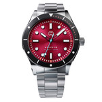 Henry Archer Nordso Automatic Dive Watch with Crimson Red Dial #HAC-NOR-CRI-3LI zoom