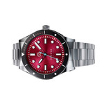 Henry Archer Nordso Automatic Dive Watch with Crimson Red Dial #HAC-NOR-CRI-3LI side