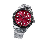 Henry Archer Nordso Automatic Dive Watch with Crimson Red Dial #HAC-NOR-CRI-3LI tilt