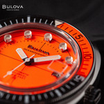 Bulova Snorkel Automatic Dive Watch with Orange Dial #96B350 lifestyle