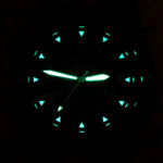 Bertucci A-3P Field Watch with Optic White Dial and Thin Red Line Strap #13391 lume