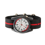 Bertucci A-3P Field Watch with Optic White Dial and Thin Red Line Strap #13391