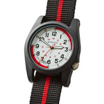 Bertucci A-3P Field Watch with Optic White Dial and Thin Red Line Strap #13391