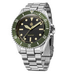 NTH Legends Series Barracuda Vintage Green Dive Watch without Date #WW-NTHL-BVGN