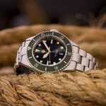 NTH Legends Series Barracuda Vintage Green Dive Watch with Date #WW-NTHL-BVGD