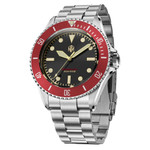 NTH Legends Series Barracuda Vintage Red Dive Watch without Date #WW-NTHL-BVRN