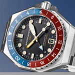 Spinnaker Dumas GMT Cobalt Crimson Automatic Dive Watch #SP-5119-44