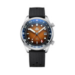 PHOIBOS Eagle Ray 300-Meter Dual-Time GMT Dive Watch with Orange Dial #PX023F