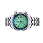 Phoibos Eagle Ray Automatic Compressor Style Dive Watch with Pastel Green Dial #PY048A