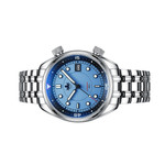 Phoibos Eagle Ray Automatic Compressor Style Dive Watch with Pastel Blue Dial #PY048B