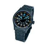 Islander 39mm Black IP Pilot Watch with Black Dial #ISL-229