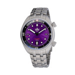 PHOIBOS x ISLANDER Limited Edition Eagle Ray Dive Watch with Sunburst Purple Dial #PY039-LIW22