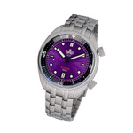 PHOIBOS x ISLANDER Limited Edition Eagle Ray Dive Watch with Sunburst Purple Dial #PY039-LIW22