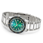 Squale 300 Meter Swiss Automatic GMT-Dive Watch with Green Dial and Bracelet #SUB-39GMGR.BR22