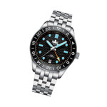Phoibos Wave Master GMT Automatic Watch with Black Dial #PY049C