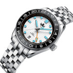 Phoibos Wave Master GMT Automatic Watch with Silver Dial #PY049E