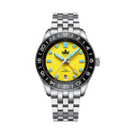 Phoibos Wave Master GMT Automatic Watch with Yellow Dial #PY049F