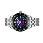Phoibos Wave Master GMT Automatic Watch with Purple Dial #PY049H