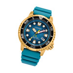 Citizen Promaster Solar Dive Watch with Goldtone Case and Blue Dial #BN0162-02X